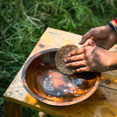Scrapshala Natural Coir Dish Scrubber | Pack of 5 pads | Sturdy | Biodegradable | Plastic-free