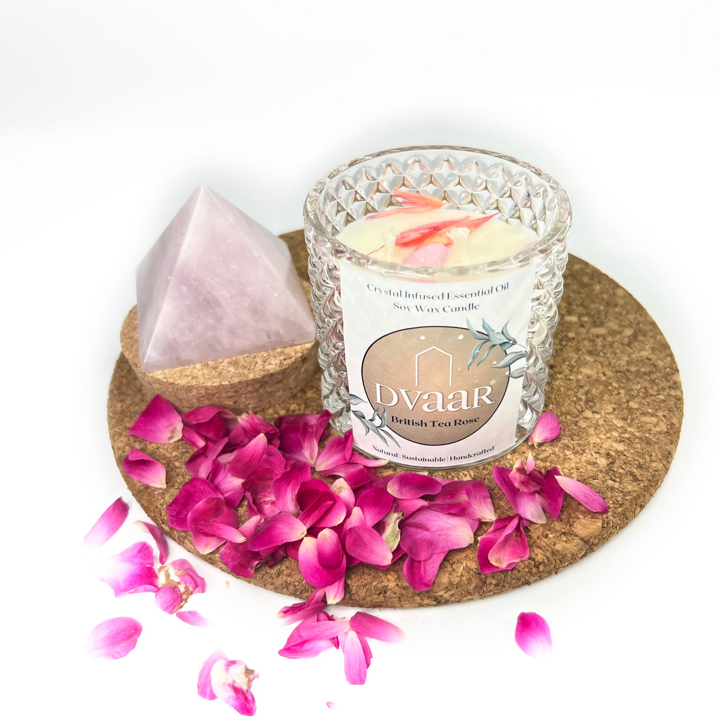 SOYA WAX SCENTED CANDLES - British Tea Rose (280 gm)