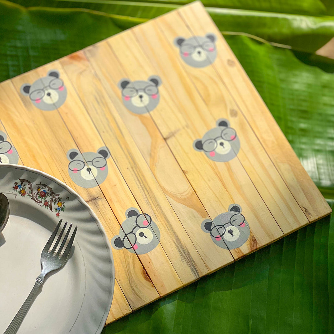 Scrapshala Salvage Table Placement | Healthy Bear | Foldable | Stain-Proof