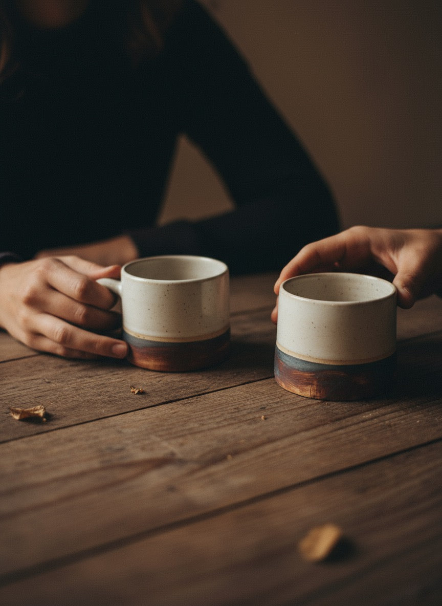 Rasa Home Fired Earth Tea Cup – Set of 2 | Handcrafted Clay Tea Cups
