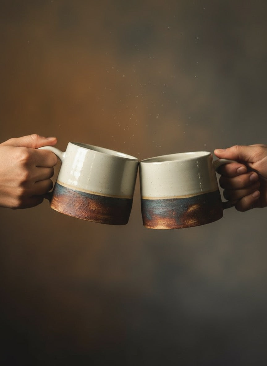 Rasa Home Fired Earth Tea Cup – Set of 2 | Handcrafted Clay Tea Cups