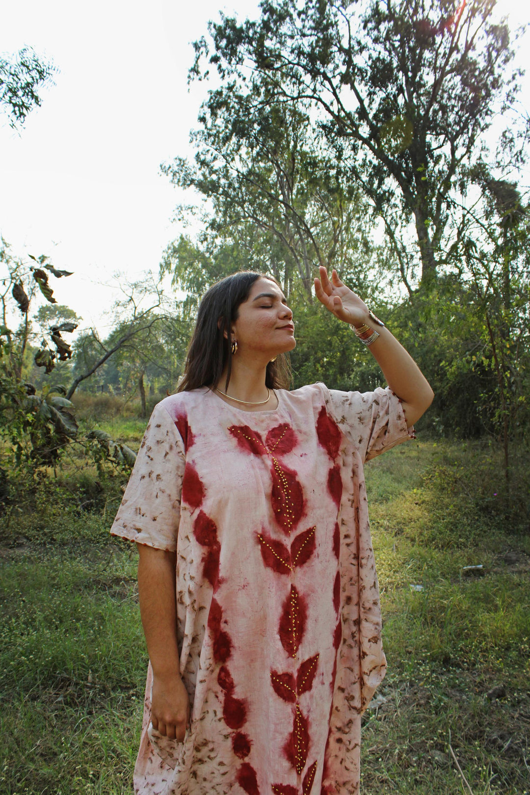 Bageeya "Baag Bahar" handspun Organic cotton Cowl Dress