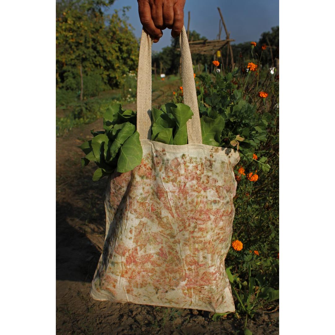 Bageeya Sacred Style: Eco-Chic Packaging Tote Bags - Recycled Cotton & Temple Flower Upcycled!