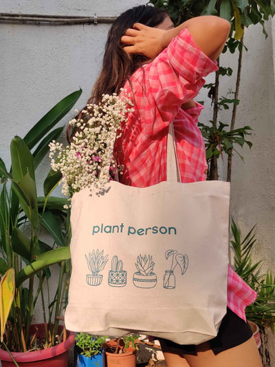 Plant Person Canvas Tote Bag