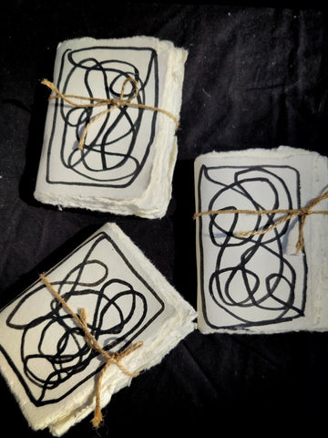 Compact Handmade Doodle Therapeutic Journal I Brain Dump