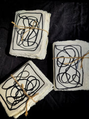 Compact Handmade Doodle Therapeutic Journal I Brain Dump