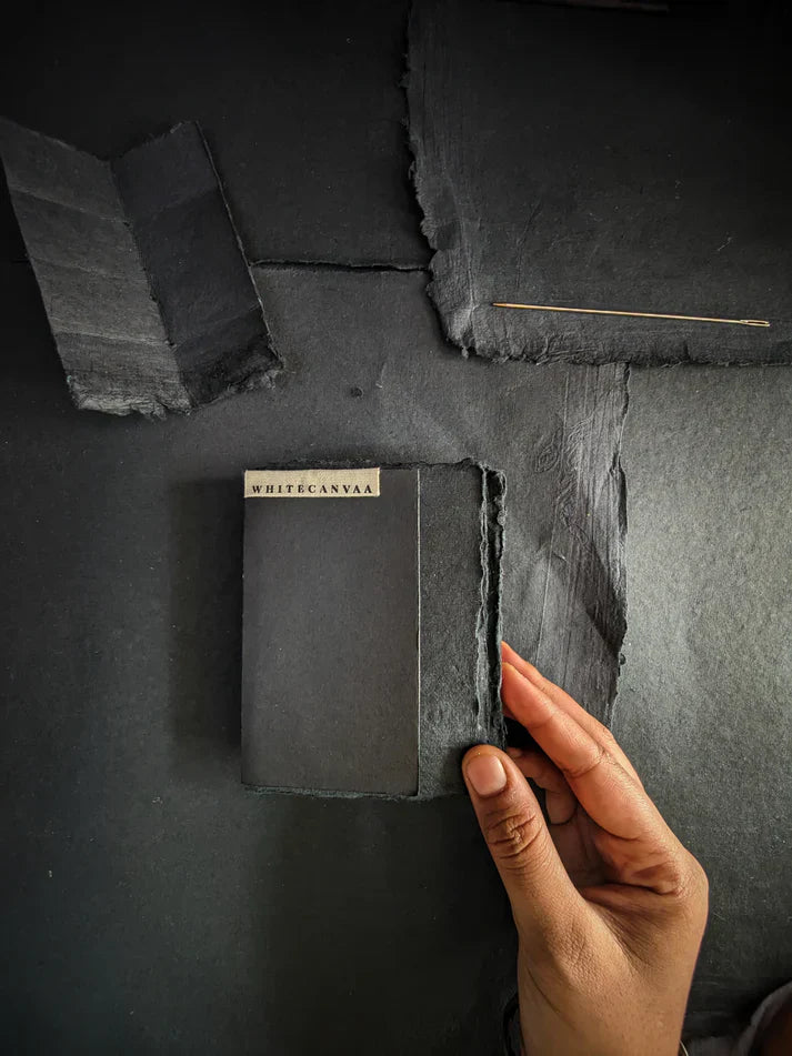 Black Paper Travel Journal I Compact pocket Diary