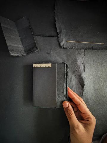Black Paper Travel Journal I Compact pocket Diary