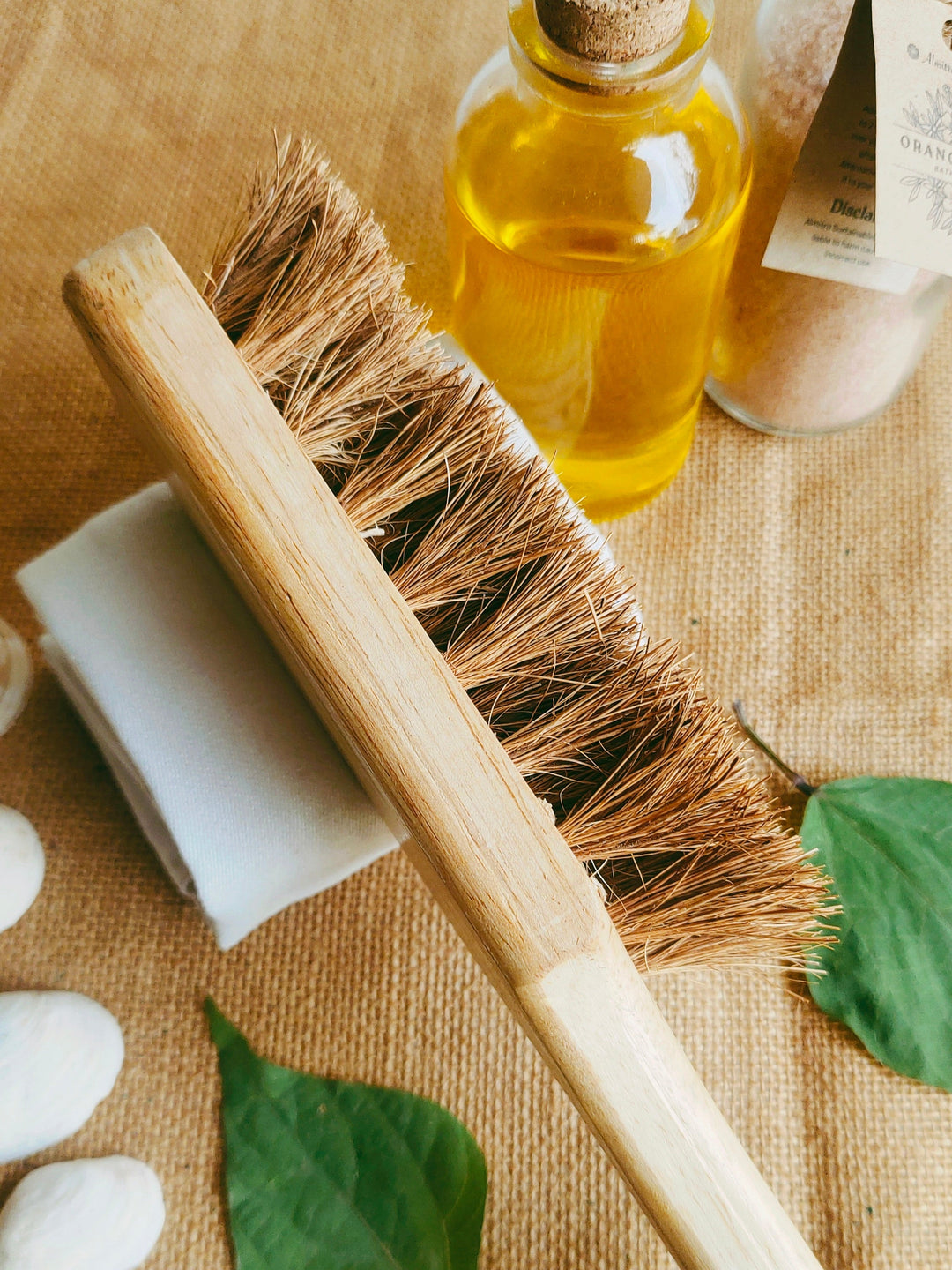 Almitra Sustainables Wet & Dry Body Brush with Long Handle