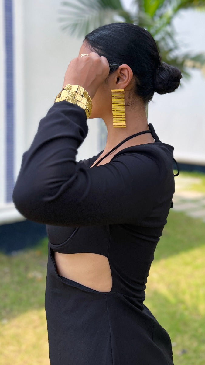 Nine Designs Gold Chunky Danglers