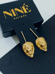Nine Designs Gold Plated Lion Earrings 08