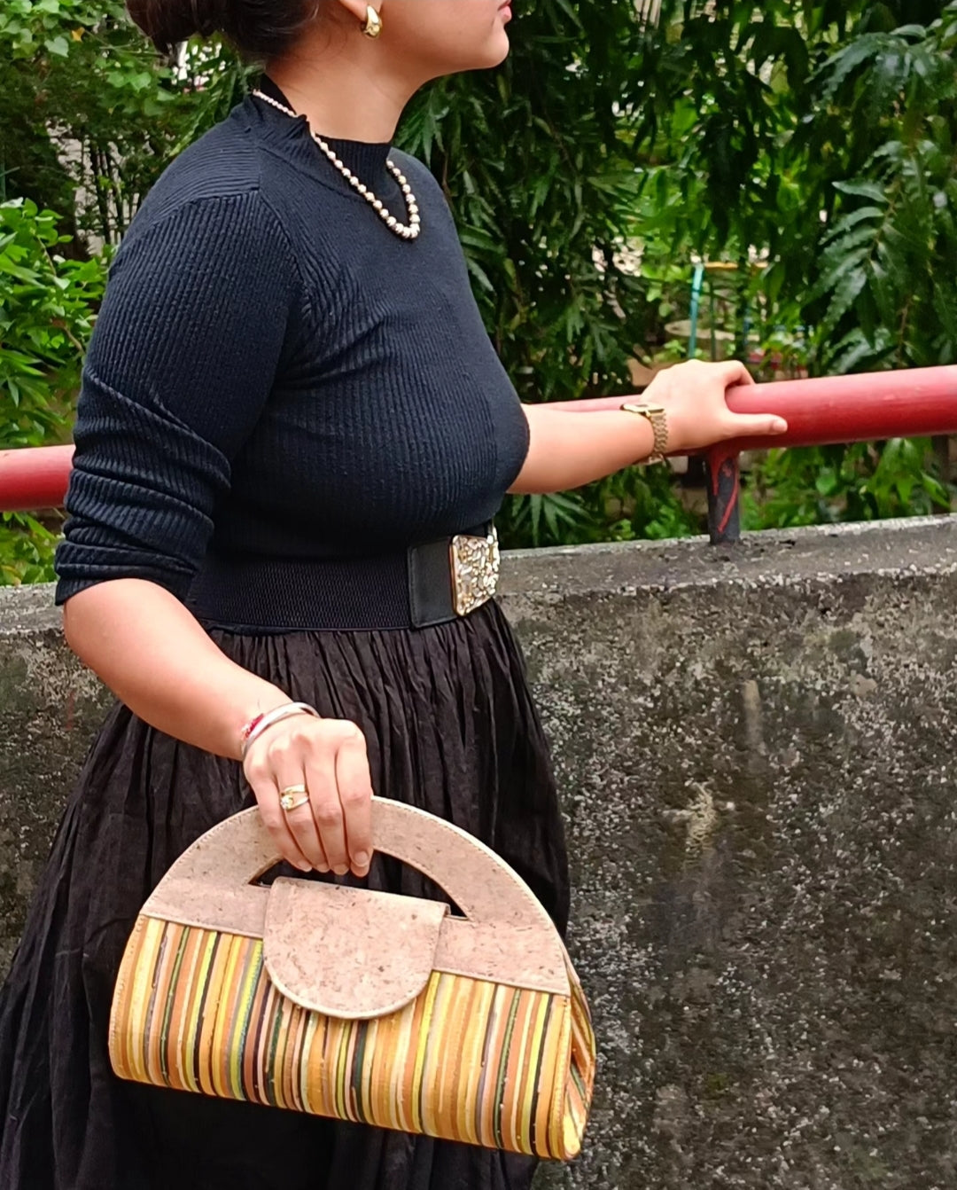 Verde Atman Cork Handbag