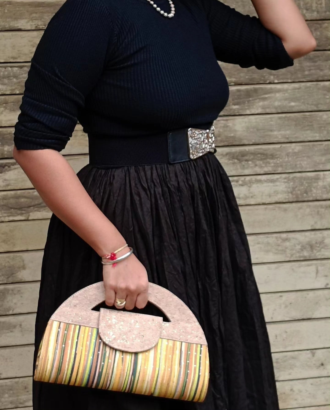 Verde Atman Cork Handbag