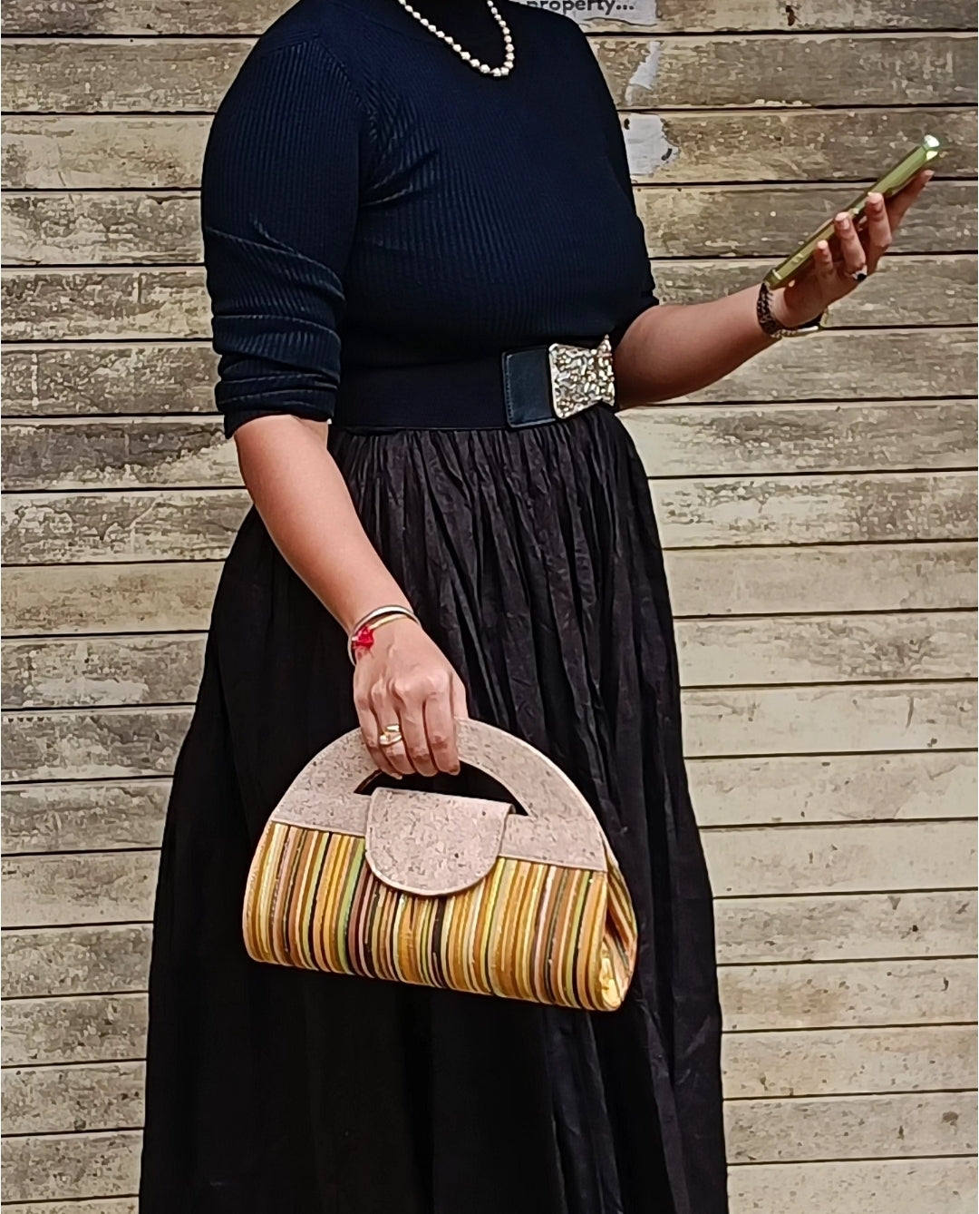 Verde Atman Cork Handbag