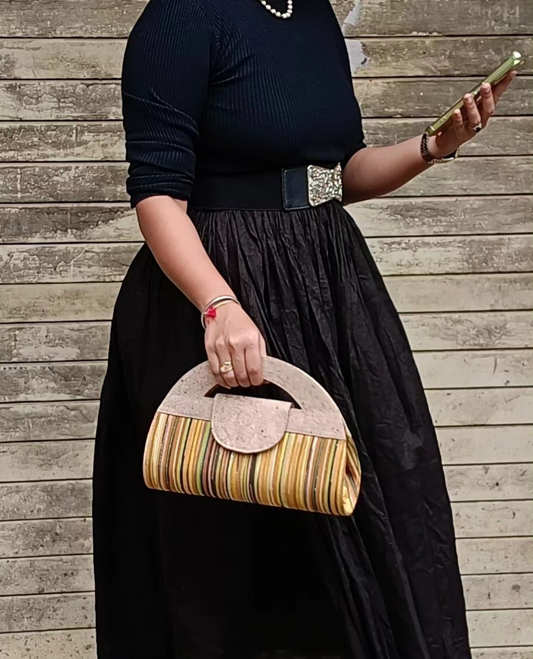 Verde Atman Cork Handbag