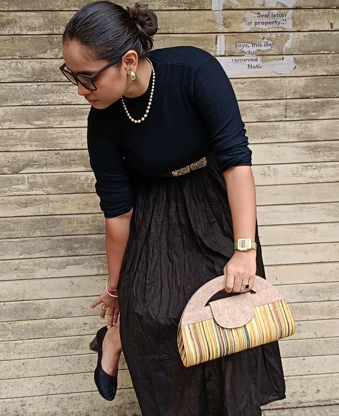 Verde Atman Cork Handbag