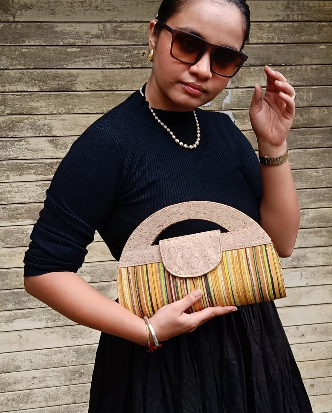 Verde Atman Cork Handbag