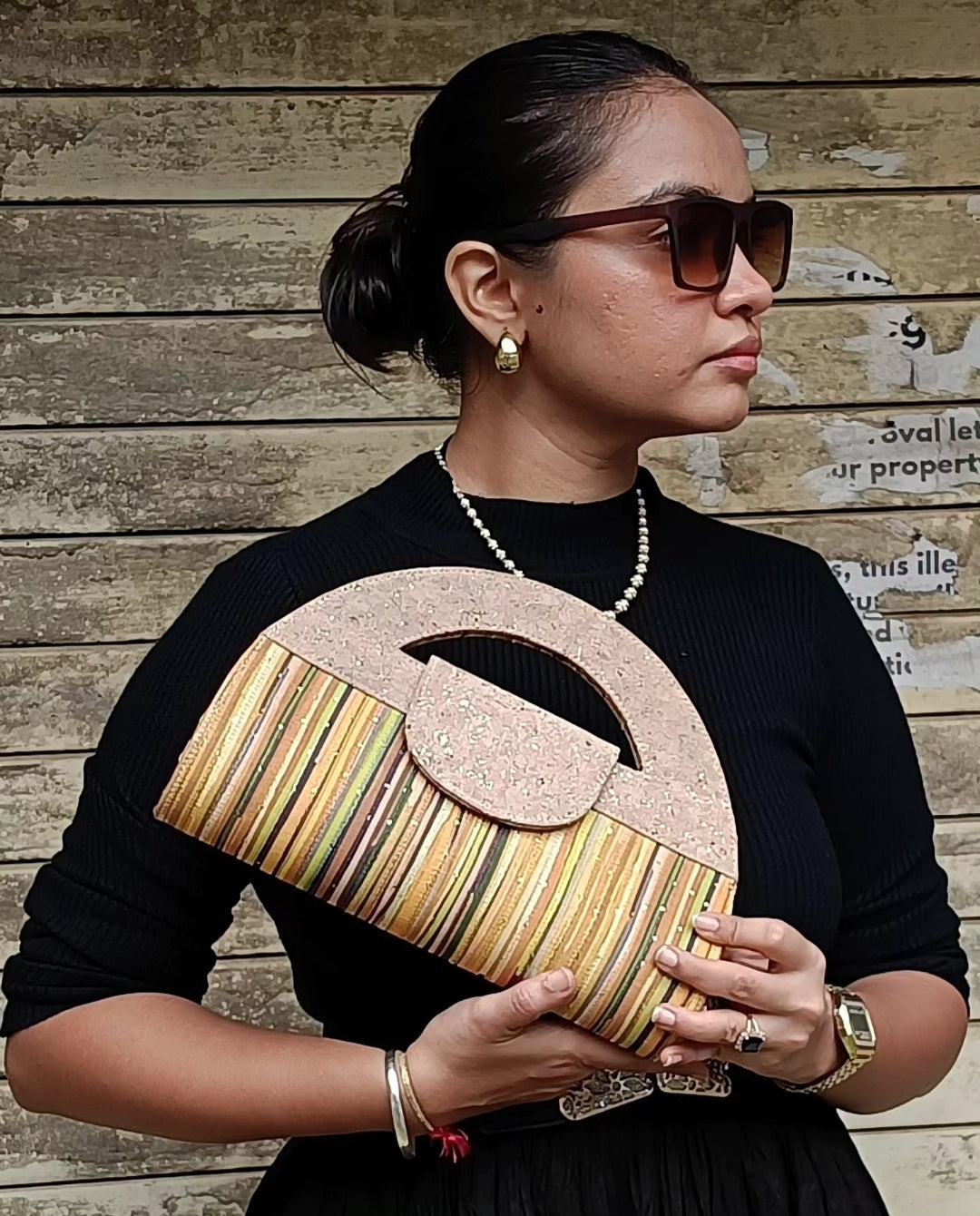 Verde Atman Cork Handbag