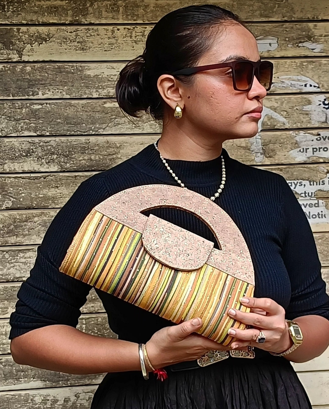 Verde Atman Cork Handbag