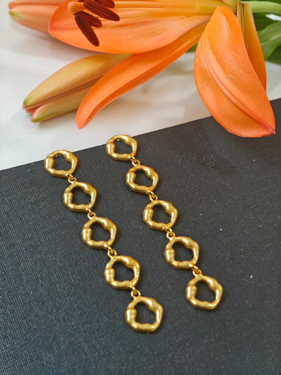 Nine Designs Gold Circle Drops