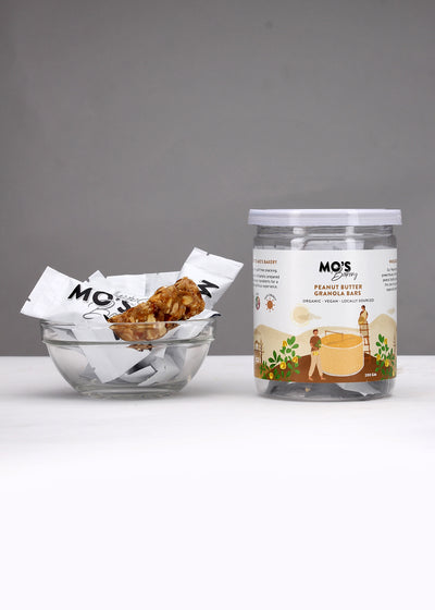 Mo's Bakery Peanut Butter Granola Bars vegan 100% natural keto diet bars & gluten free - 200g