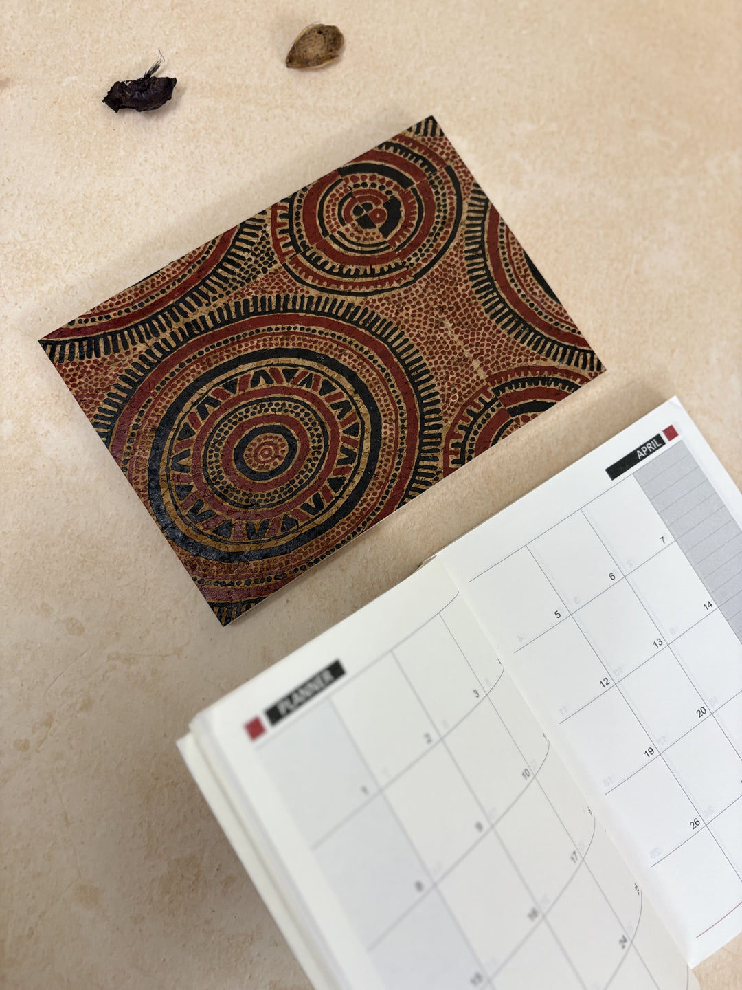 MiRa Gifting Solutions Hand Printed Cork Diary with Calendar & Planner
