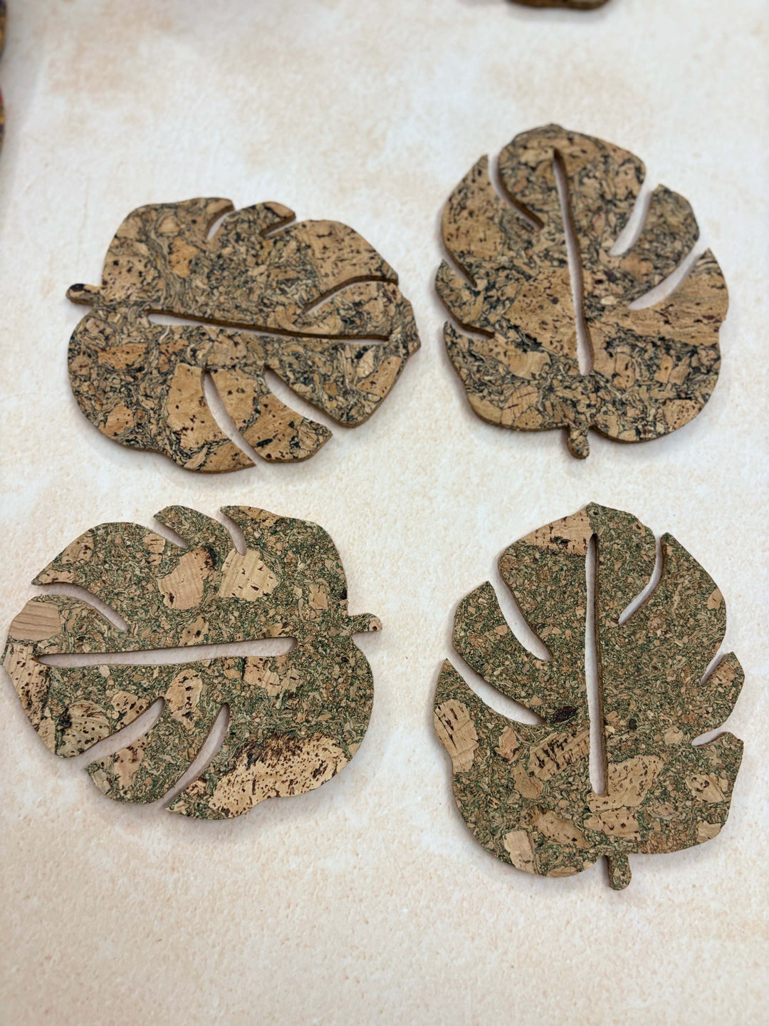 MiRa Gifting Solutions Cork Diary with Leaf Cork Coaster (Set of 4)