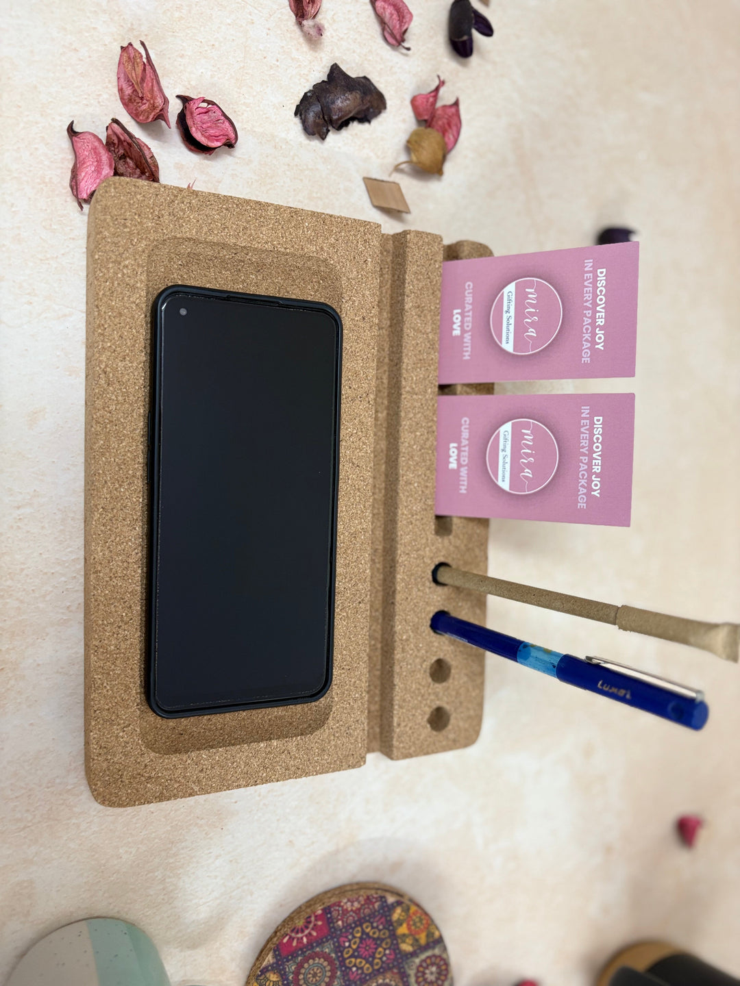 MiRa Gifting Solutions Cork Ipad Desk Organiser