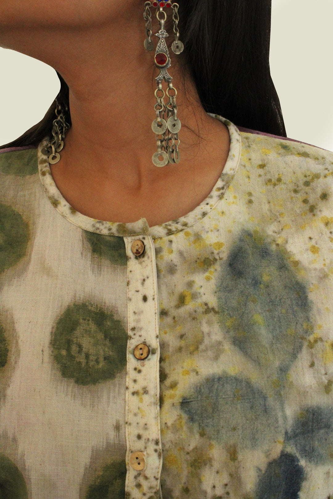 Bageeya "Chhaya" Khadi  Organic Cotton Blouse | Crafted with Ayurvedic Herbs