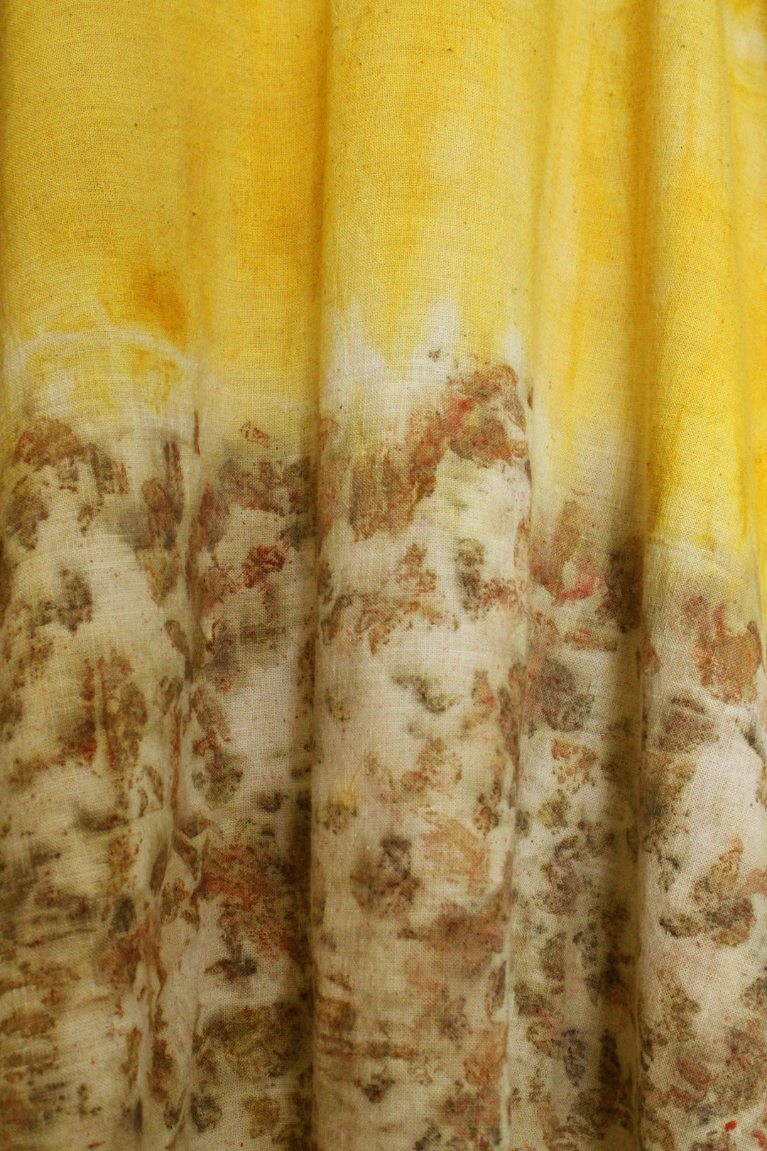 "Bageeya “Daffodil” Natural Dyed Khadi Organic Cotton Strap Dress| Crafted with Sacred Temple Rose and Haldi"