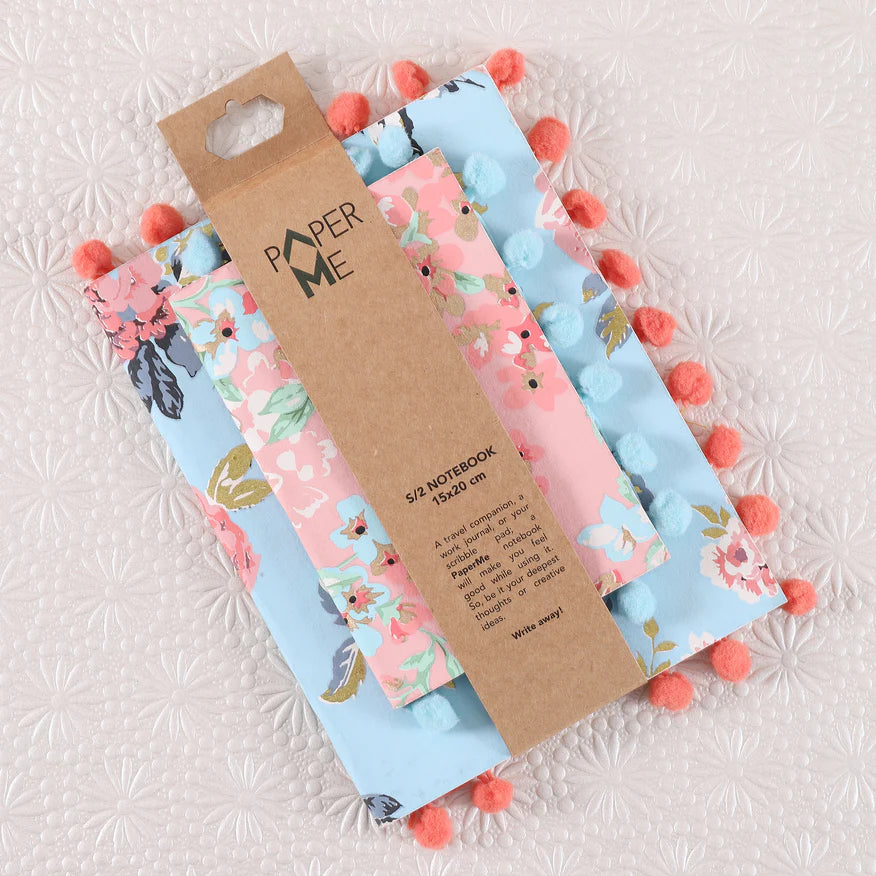 Bloom Pompom Notebook (Set of 2)