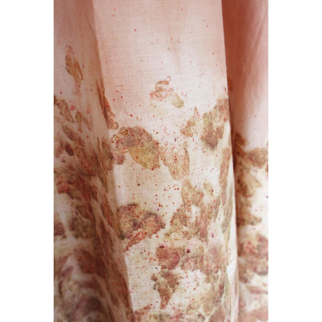 "Bageeya “Daisy” Natural Dyed Organic Cambric Cotton Strap Dress | Crafted with Sacred Temple Rose and Manjishtha