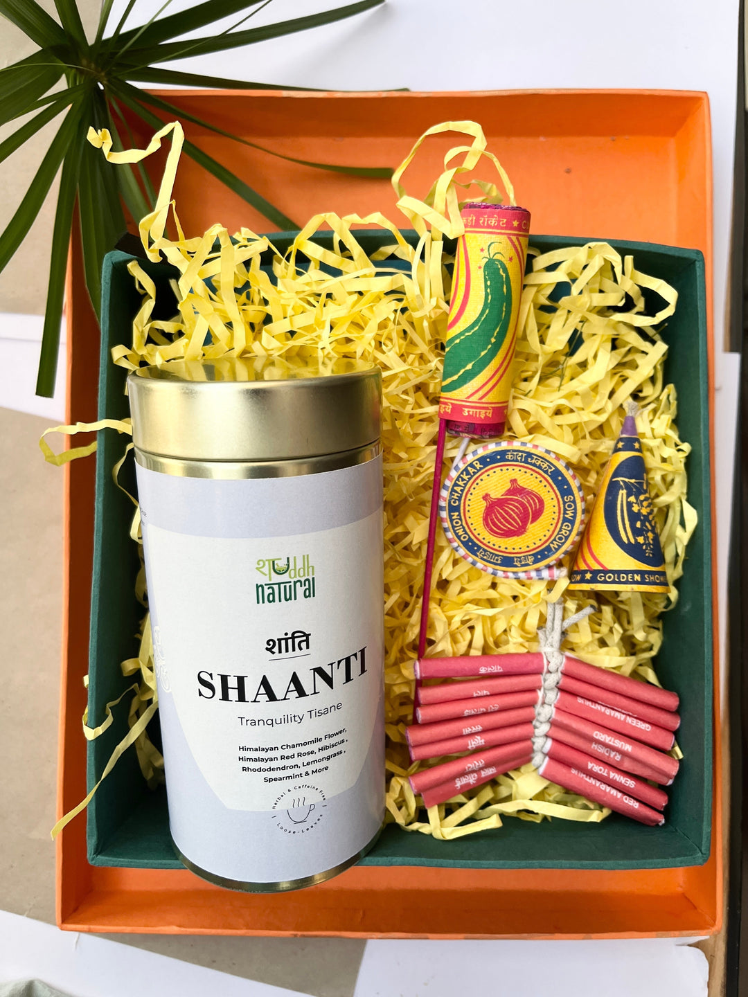 Shuddh Natural Festive Diwali gift hamper I tea I seed (plantable) patakha set of 5