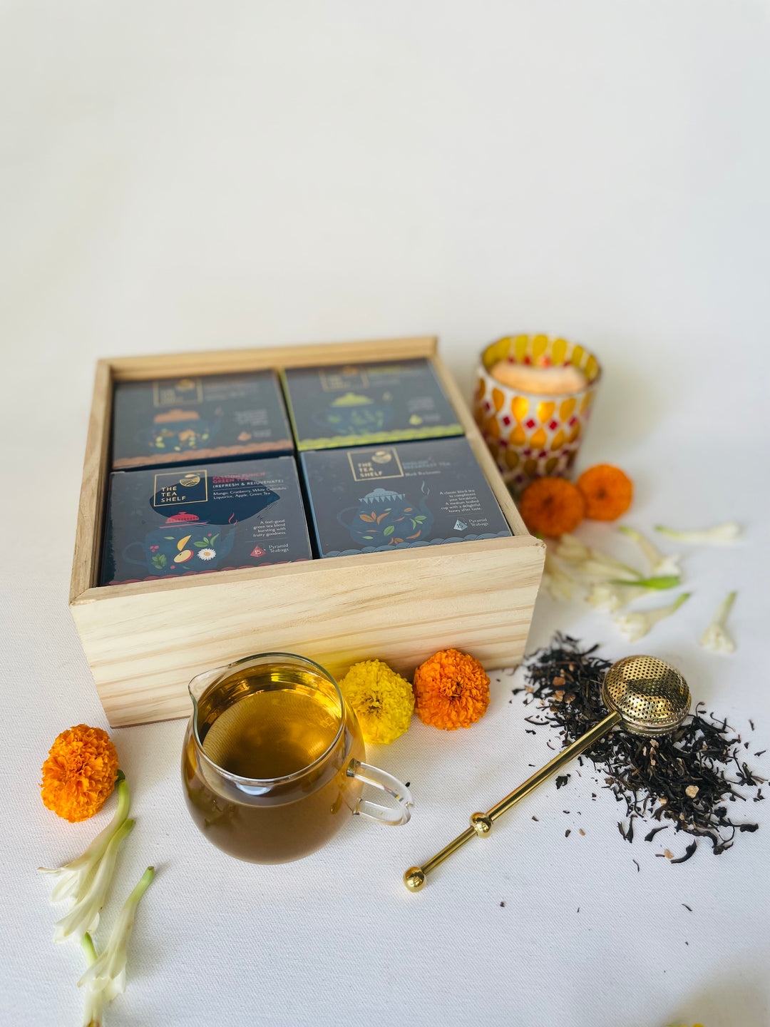 The Tea Shelf Slider Box | Set of 4