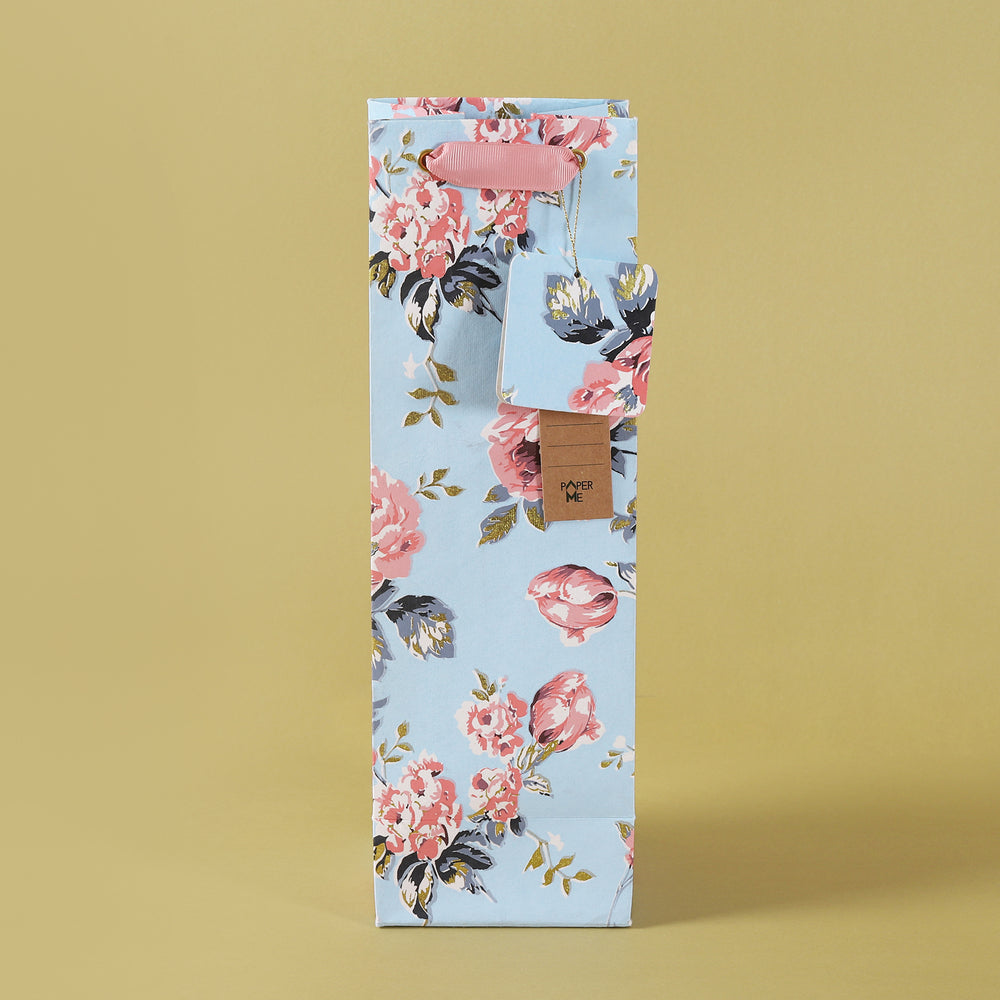 Bloom  Rose Wine Gift Bag - 3 pc