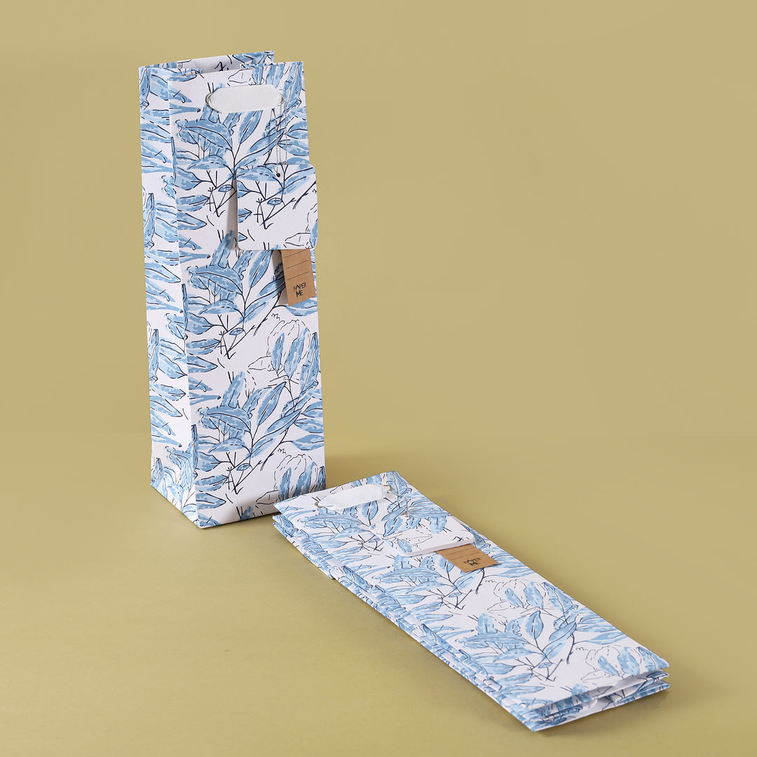 Neelanchal Leaves Wine Bag - 3 pc