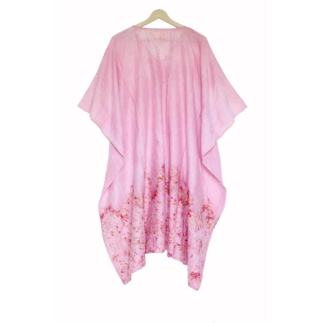Bageeya “Pankhudi” Natural Dyed Pure Mul Ethereal kaftan | Crafted with Lac and Marigold