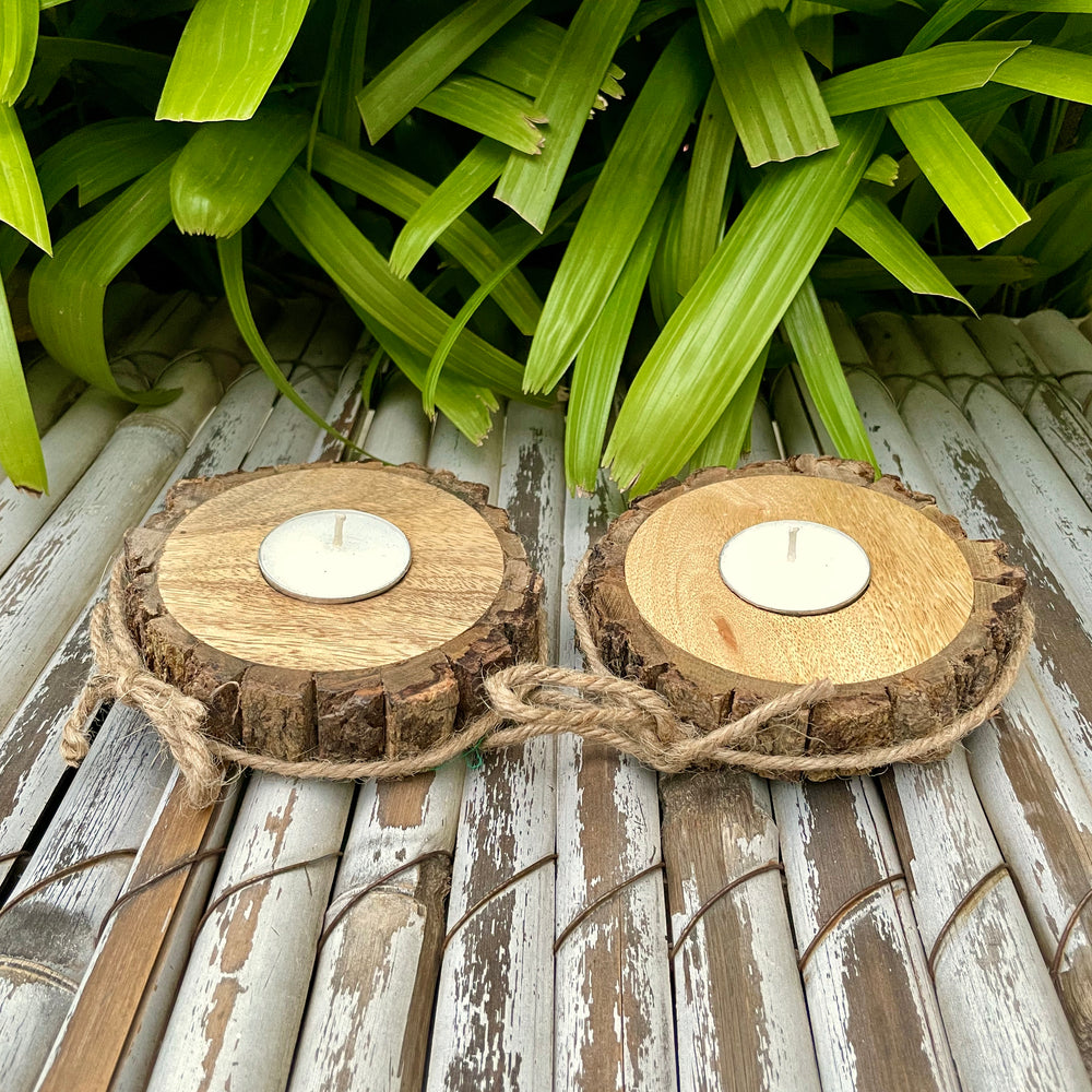 Sow and Grow Diwali Special Set of 2 Premium Tree Bark Tealight Holders