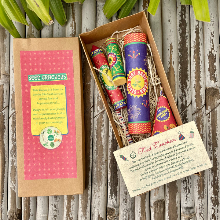 Sow and Grow Plantable Seed Crackers: Set of 5 with 5 varieties of seeds