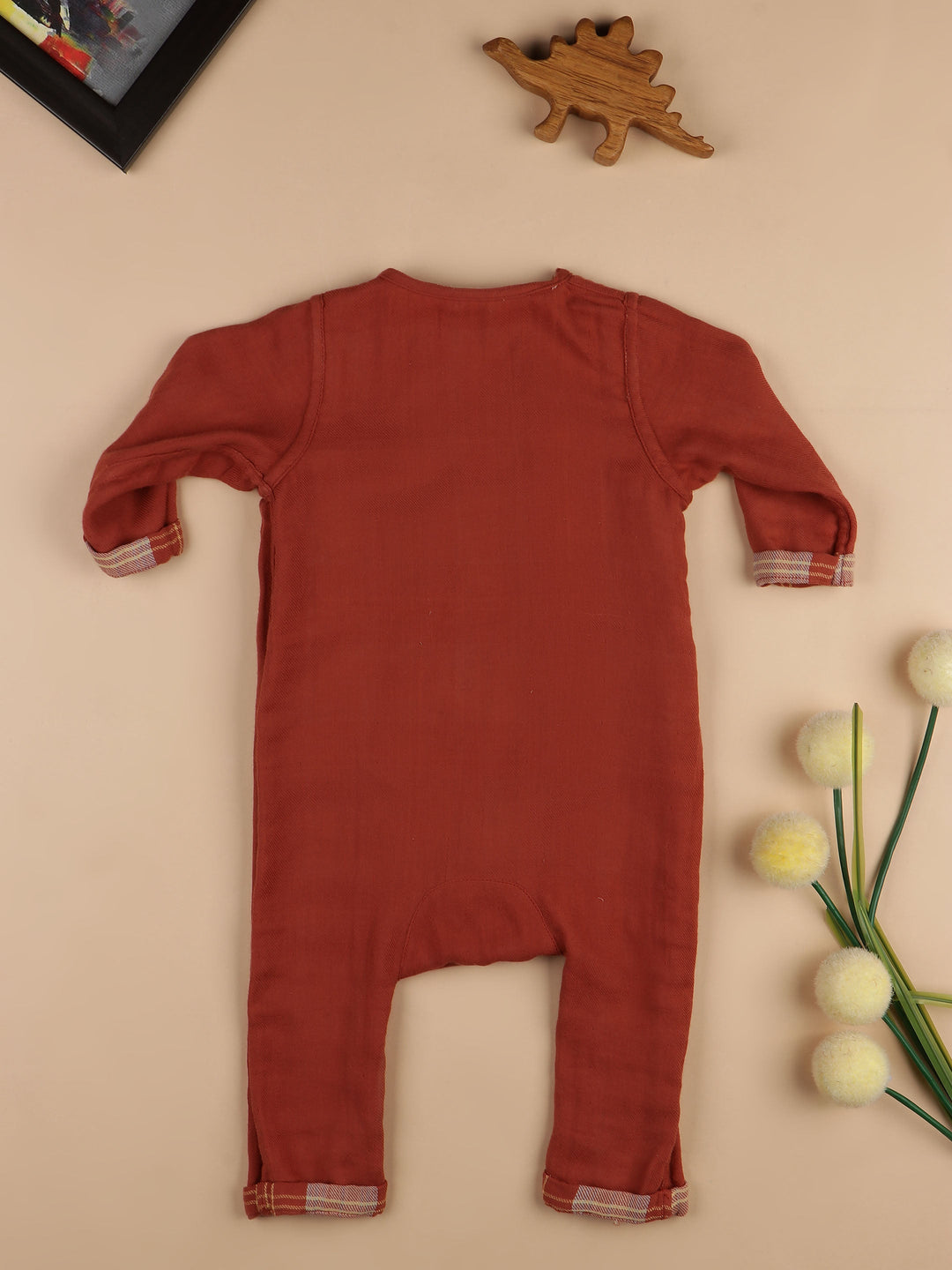 Mamacherub Checkered Foxy Reversible Romper