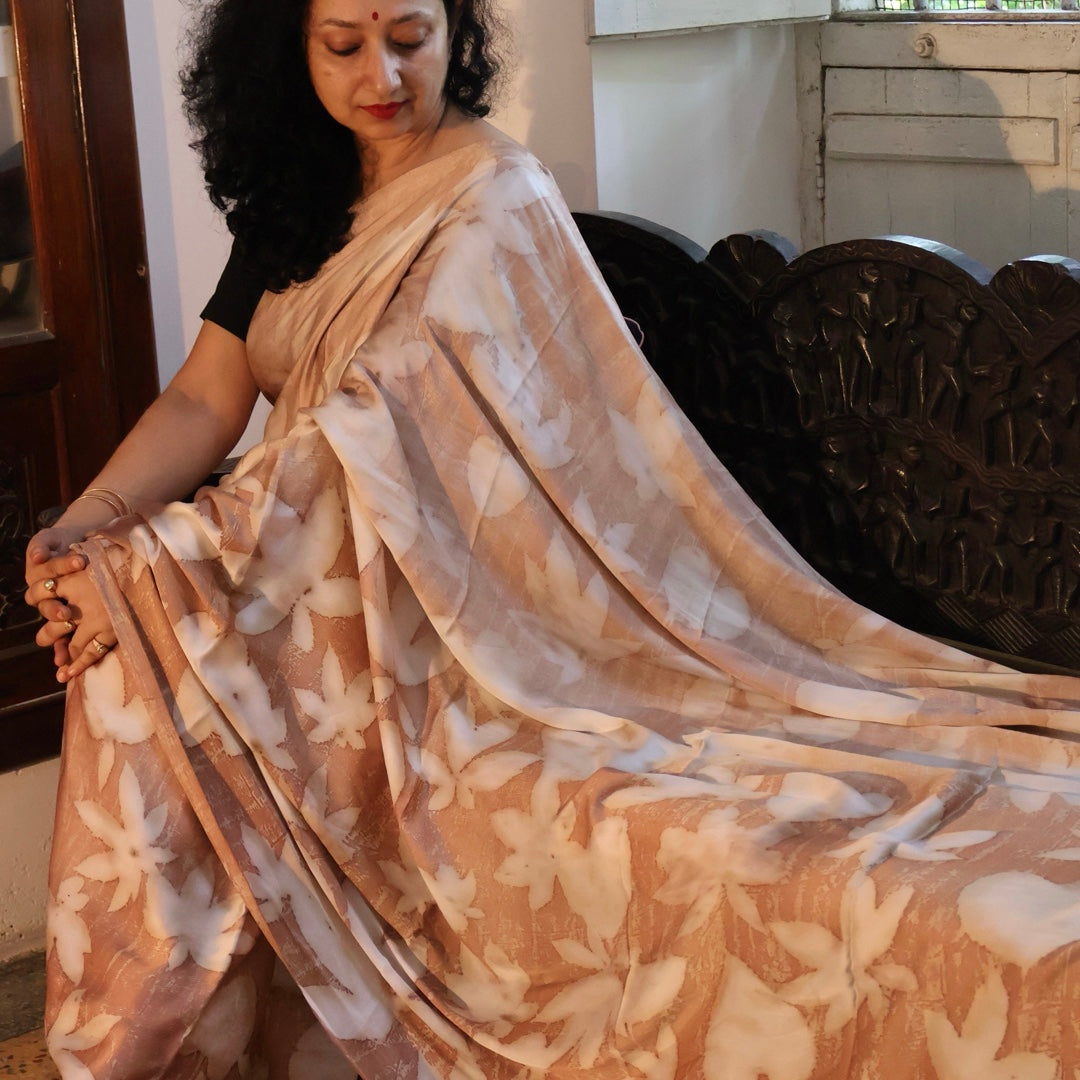 Leysha Bemberg Satin Ombre Saree