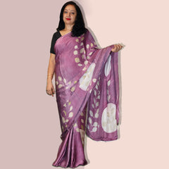 Leysha Bemberg moon and bush saree