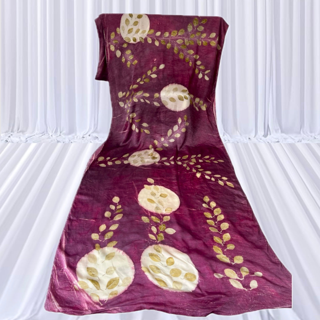 Leysha Bemberg moon and bush saree