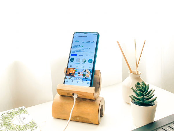 Bamboo Mobile Holder | Charging Dock | Ideal Corporate Gift