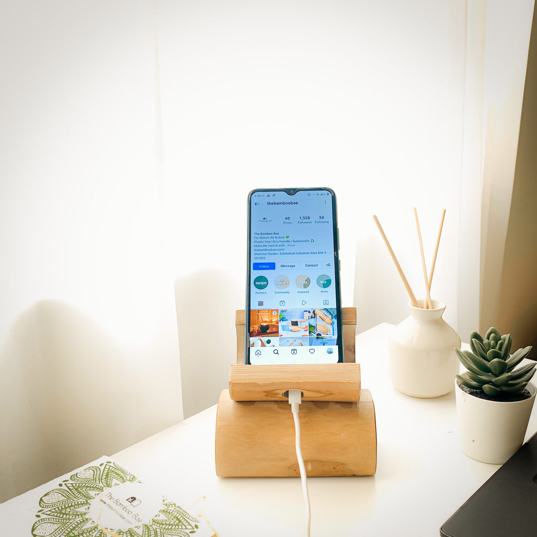 Bamboo Mobile Holder | Charging Dock | Ideal Corporate Gift