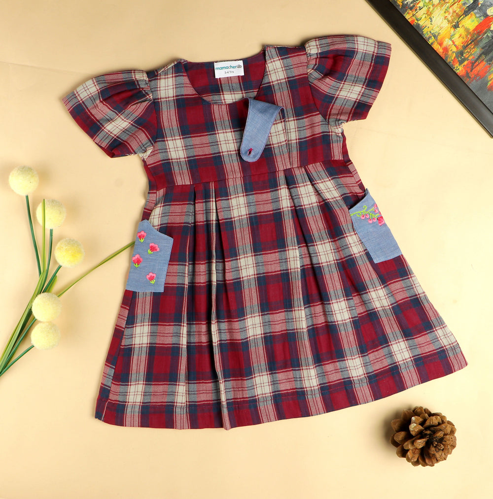 Mamacherub Checkered Rabbit Dress