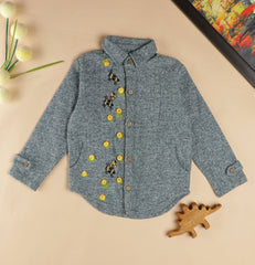 Mamacherub Buzzing Bee Shirt- Forest Green