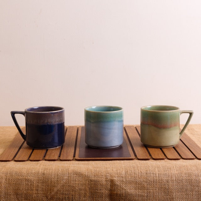 Pravaah Alsaahil Mug | Light Blue | Hand glazed | Microwave Safe