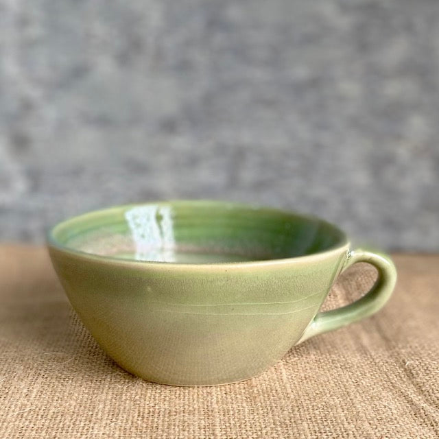 Pravaah Prithvi Mug | Shades of Green | Hand glazed | Microwave Safe
