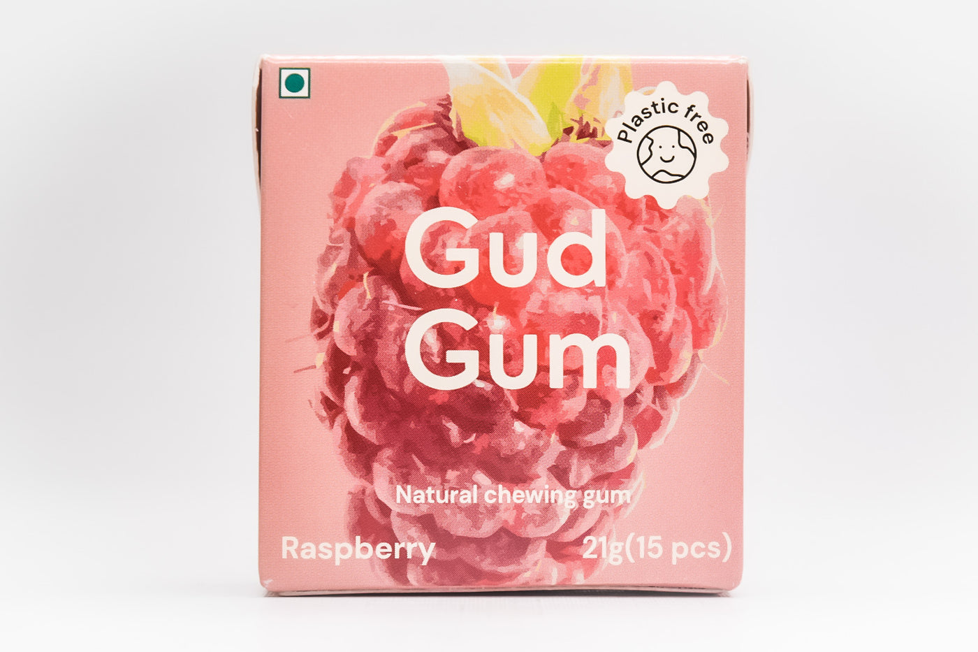 Gud Gum Chewing Gum - Mini Pack of 4 - Raspberry, Lemon, Charcoal Mint, Strawberry